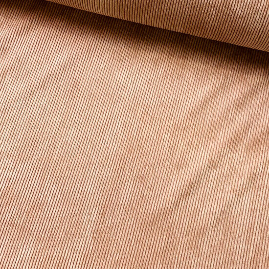 Ribfluweel Stretch - Uni - Peach Parfait