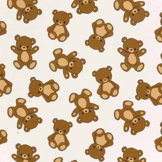 French Terry - Teddyberen - Ecru