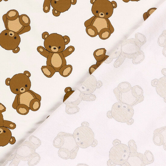 French Terry - Teddyberen - Ecru