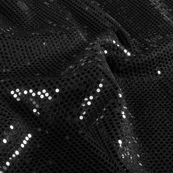 Jersey - Uni Glitter - Zwart