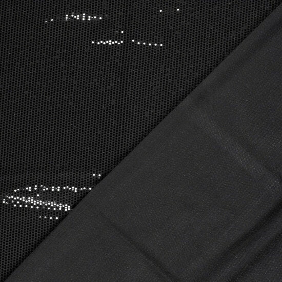 Jersey - Uni Glitter - Zwart