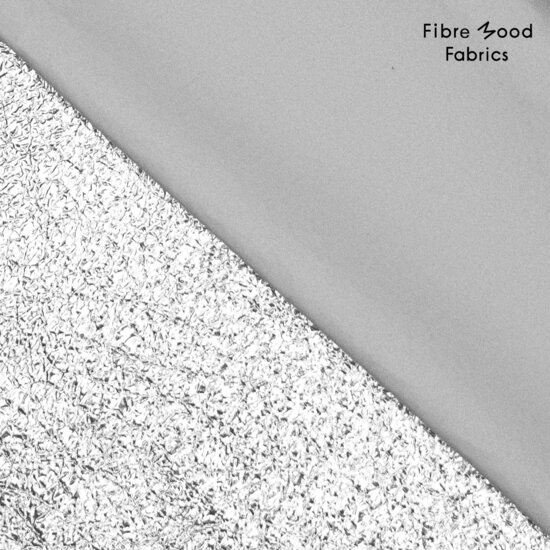 Imitatieleer - Uni Foil Crackle Brushed - Zilver