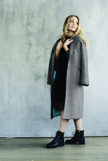 Jacquard - Pied de Poule - wit-zwart