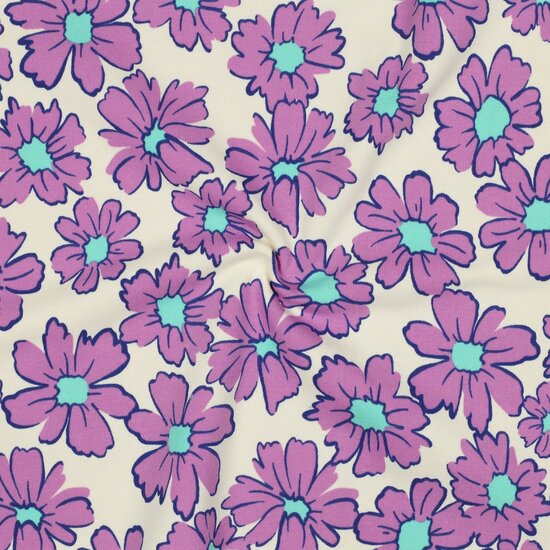 Heavy Sweat - Flowers - Ecru