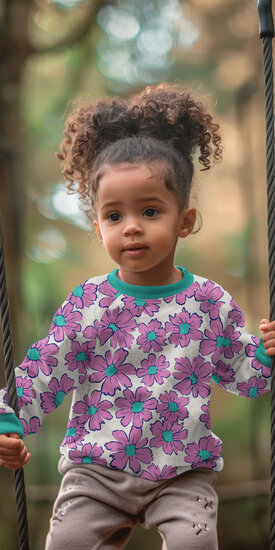 Heavy Sweat - Flowers - Ecru