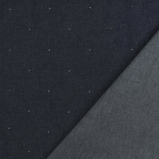 Jeans - Silver Studs - Navy