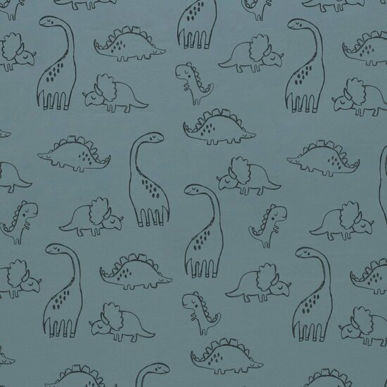 French Terry - Dino - Grijsblauw