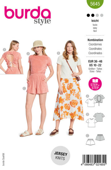 Burda Patroon 5645 - Topje &amp; Short