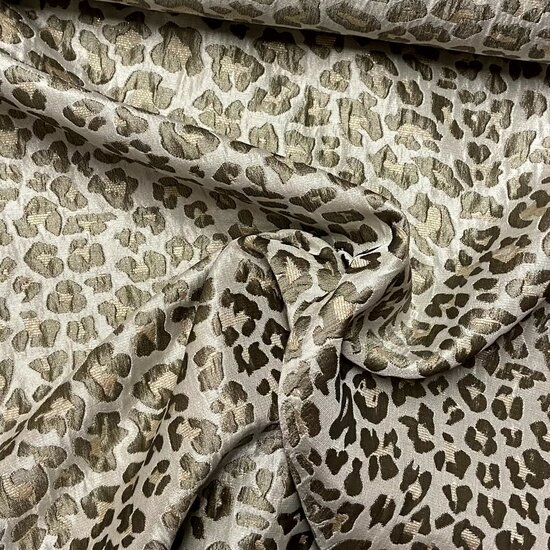 Jacquard - Animal Skin Lurex - Olijfgroen