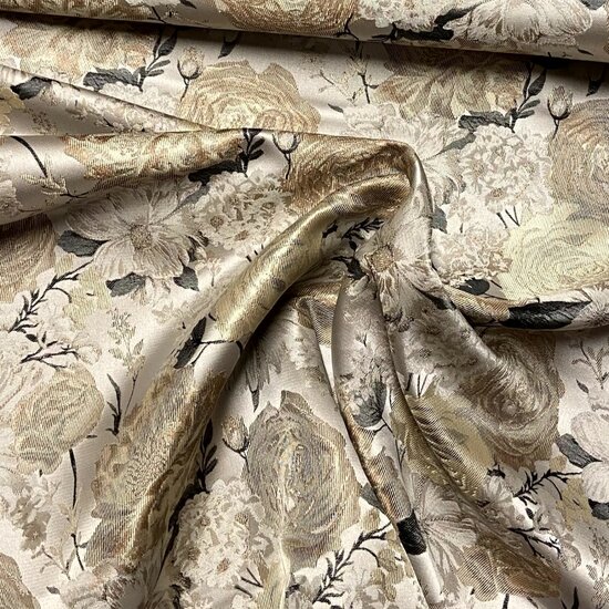 Jacquard - Flowers - Champagne