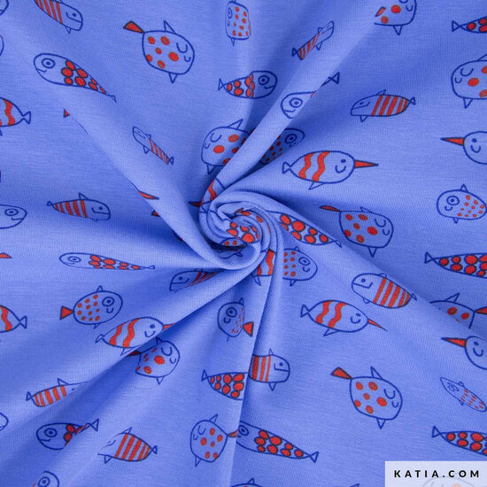Jersey - Happy Fish - Blauw