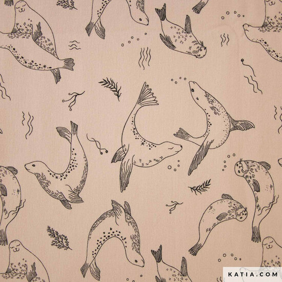 Sweat - Sea Lions Swimming - Beige