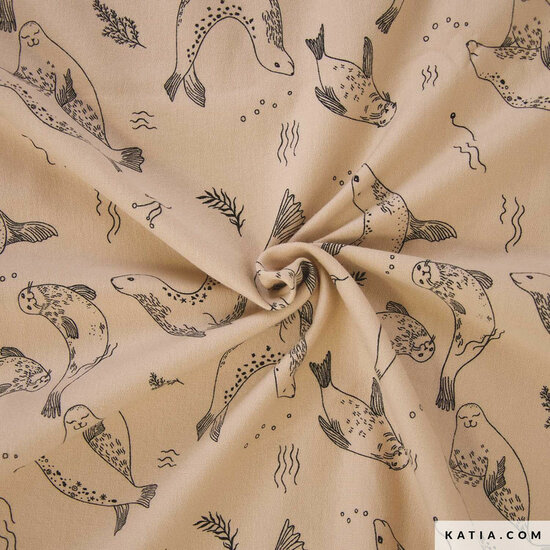 Sweat - Sea Lions Swimming - Beige