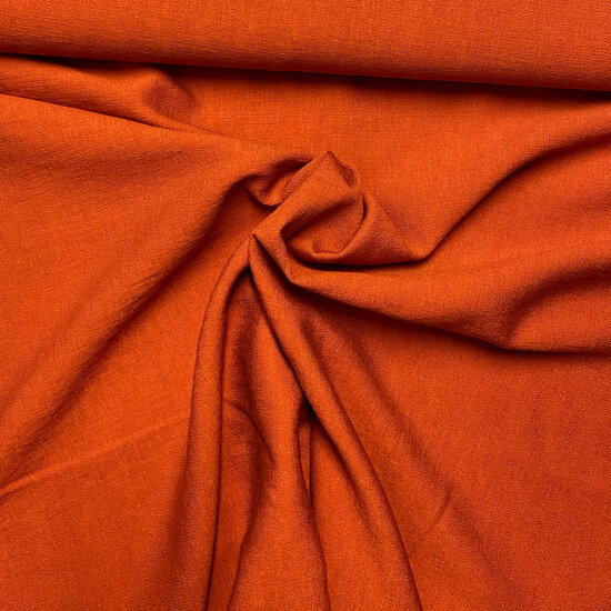 Viscose Crepe - Uni - Tangerine