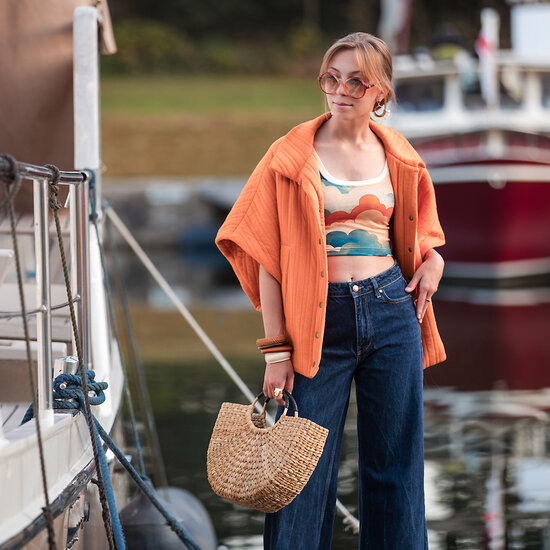 Matelass&eacute; Tricot - Uni - HerfstEsdoornOranje (SYAS)