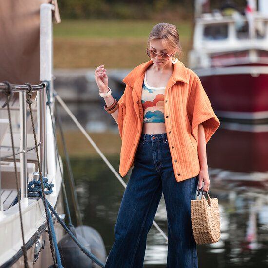 Matelass&eacute; Tricot - Uni - HerfstEsdoornOranje (SYAS)