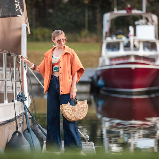 Matelass&eacute; Tricot - Uni - HerfstEsdoornOranje (SYAS)
