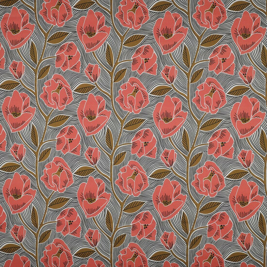 Katoen Voile - Flowers - Wit