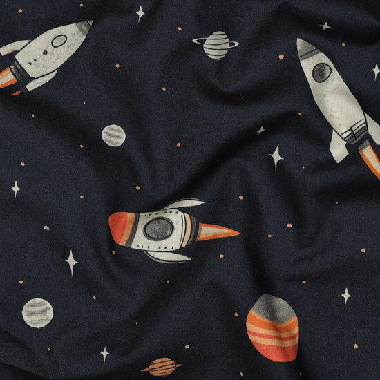 Poplin - Space - Navy