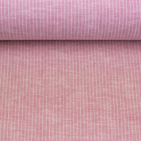Linnen Katoen - Streep - Roze