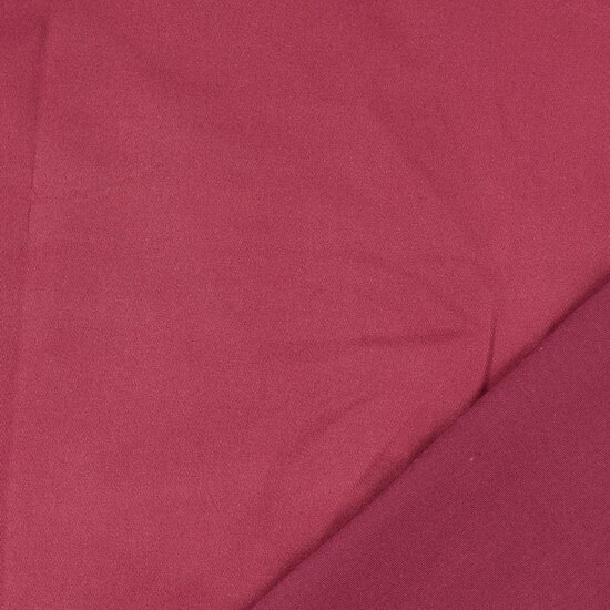 Katoen Twill Stretch - Uni - Bordeaux