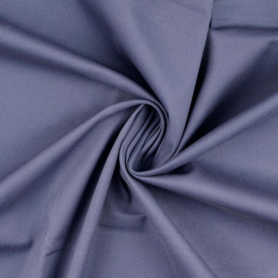 Katoen Twill Stretch - Uni - Grijsblauw