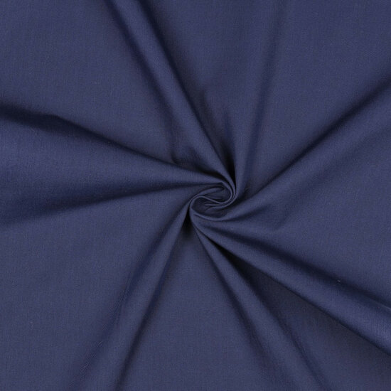 Katoen - Uni - Inktblauw