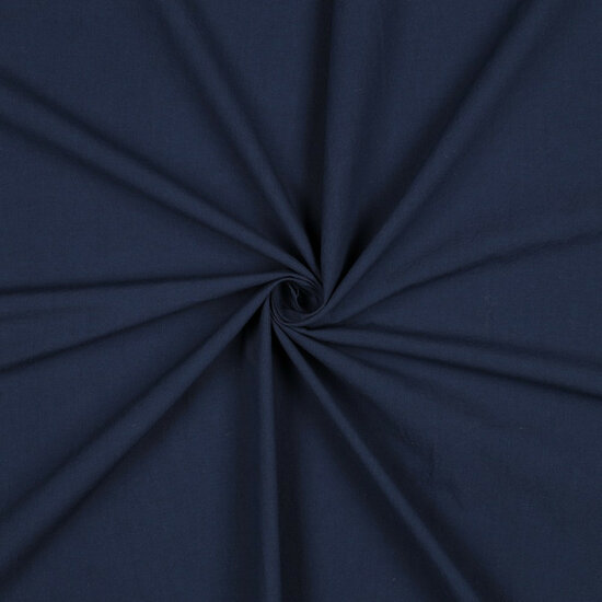 Poplin - Uni Washed - Navy