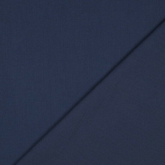 Poplin - Uni Washed - Navy