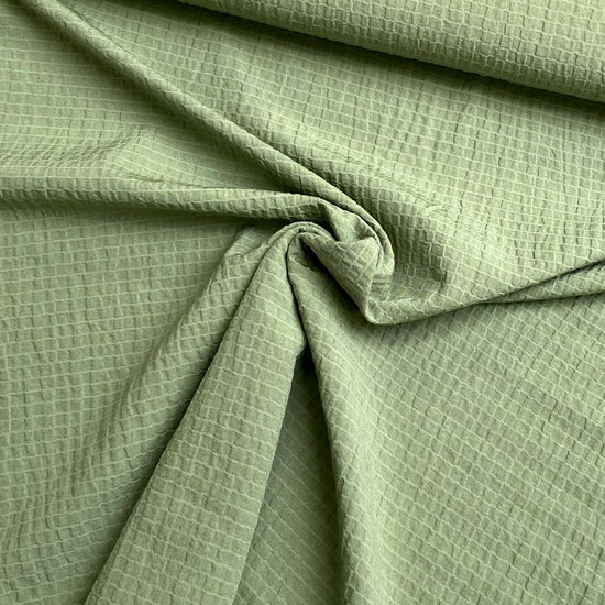 Seersucker - Uni - Kaki