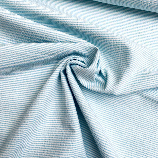 Seersucker - Stripes - Turquoise