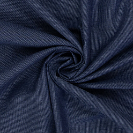 Katoen - Uni Mel&eacute;e - Donkerblauw