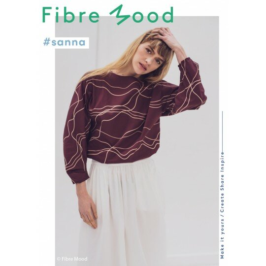 Poplin - Lines - Bordeauxbruin