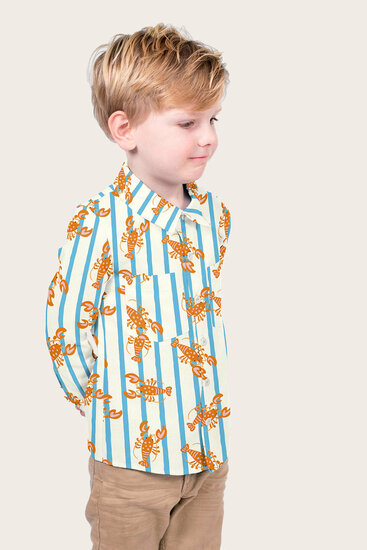 Poplin - Lobster - Ecru