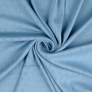 Pointelle - Uni - Jeansblauw