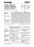 Burda Patroon 2461 - Prins en Mozart