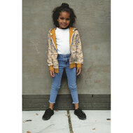 French Terry - Flower Stripes - Oker
