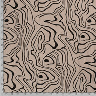 Coupon 0.6m - Viscose - Abstract - Beige