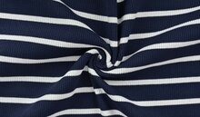 Jersey - Yarn Dyed Stripes Rib - Navy