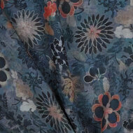 Viscose - Digital Floral - Schaduwblauw
