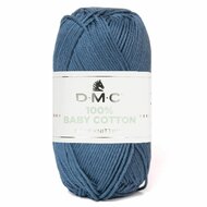DMC 100% Baby Cotton - 750 - Rookblauw