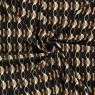 Viscose Twill - Abstract - Donkergroen