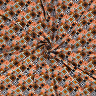 Viscose Jersey Abstract Brique