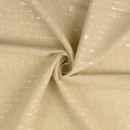 Viscose Linnen Pailletten Beige