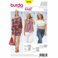Burda Patroon 6684 - Jurk en Bloes