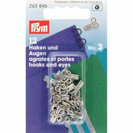 Prym Haken En Ogen Zilver N3