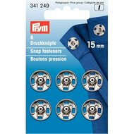 Prym Aannaaidrukknoop Zilver 15mm