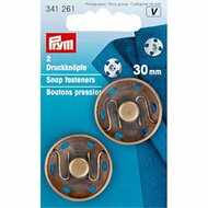 Prym Aannaaidrukknoop Oudmessing 30mm
