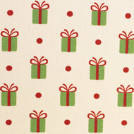 Katoen Noel Cadeau Ecru