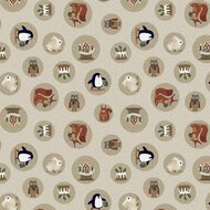 Poplin Happy Christmas Beige